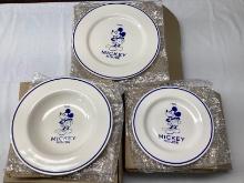 12 Pieces Mickey Mouse 1928 Stoneware Dishes