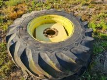 (2) Wheels and Tires for late model John Deere