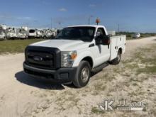 (Westlake, FL) 2014 Ford F250 Service Truck  Runs & Moves)( Cab Damage & Body Damage)(FL Residents P
