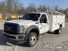 (Verona, KY) 2012 Ford F550 Service Truck Runs & Moves) (Rust Damage) (Duke Unit) (All Seller Logos