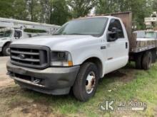 2004 Ford F350 Flatbed Truck Not Running, Bad Engine, Bad Transmission, Body Damage, Condition Unkno