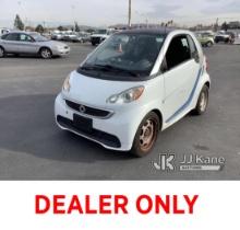 2015 SMART Fortwo ELECTRIC VEHICLE Does Not Charge, Missing Charger, Missing Left Mirror