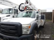 (Aurora, CO) Altec AT37G, Articulating & Telescopic Bucket Truck mounted behind cab on 2015 Ford F55