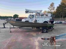 Lowe Roughneck R1960MTG Aluminum Boat, (GA Power Unit) Rough Neck Jon Boat and Trailer Condition unk