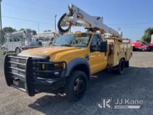 (Tampa, FL) Altec AT37G, Articulating & Telescopic Bucket Truck mounted behind cab on 2008 Ford F450