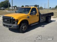 (Wauchula, FL) 2008 Ford F350 4x4 Flatbed Truck, Electric Cooperative Maintenance & Maintained Runs
