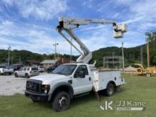 Terex/Telelect LT38, Articulating & Telescopic Bucket Truck mounted behind cab on 2008 Ford F550 4x4
