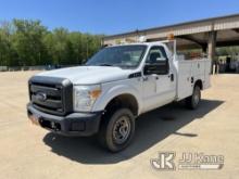 2015 Ford F350 4x4 Service Truck, Co-Op Owned Runs & Moves) (Check Engine Light On, Body Damage