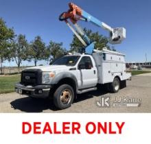 Altec AT37G, Articulating & Telescopic Bucket Truck mounted behind cab on 2011 Ford F550 4x4 Utility