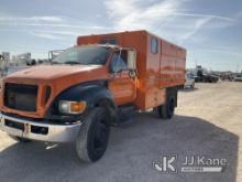 (Waxahachie, TX) 2015 Ford F650 Chipper Dump Truck Runs & Moves)(ABS Light On) (Seller States: Needs