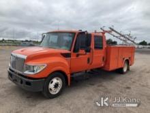 (Wichita, KS) 2013 International TerraStar Crew-Cab Utility Truck Runs, Moves, Lift-Gate Operates) (