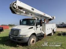 (Dilley, TX) ETI ETOMH55IH, Over-Center Material Handling Bucket Truck rear mounted on 2014 Internat