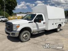 (South Beloit, IL) 2015 Ford F350 4x4 Enclosed Service Truck Runs & Moves) (Check Engine Light On