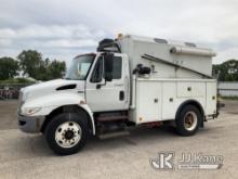 (South Beloit, IL) 2011 International 4300 DuraStar Enclosed Utility Truck Runs, Moves, PTO Engages,