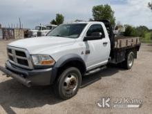(Topeka, KS) 2011 Dodge Ram 5500 4x4 Flatbed Truck Runs & Barely Moves) (Runs Rough, Check Engine Li