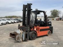2013 Lowry L180XDS Cushion Tired Forklift, (3) sets of forks Runs, Moves, Operates) (Battery Needs t