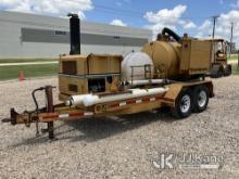 2004 Vermeer E550 T/A Vacuum Excavation Trailer Runs) (Low Water Pressure, Hose Taped Up, Paint/Body