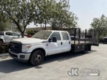 2012 Ford F350 Crew-Cab Flatbed Truck Runs & Moves