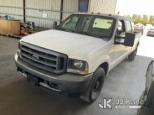 2004 Ford F350 Pickup Truck Runs & Moves, Check Engine Light Is On, Suspension Damage, Paint Damage 