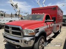 2011 RAM 4500 Ambulance/Rescue Vehicle, Def System Runs, Abs Light Is On, Air Bag Light Is On, & Che