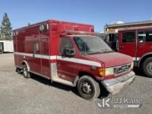 2003 Ford E-450 Ambulance, 6/6/24 *retake pictures dislosing damage and since it left and came back*