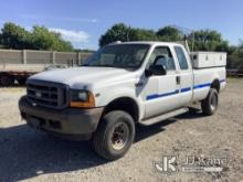 2001 Ford F350 4x4 Extended-Cab Pickup Truck Runs & Moves, Body & Rust Damage