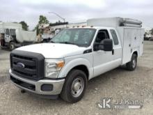 2015 Ford F350 Extended-Cab Enclosed Service Truck Runs & Moves, Check Engine Light, Engine Noise, B
