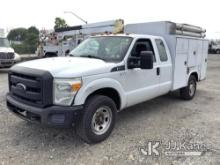2014 Ford F350 Extended-Cab Enclosed Service Truck Runs & Moves, Check Engine Light On, Body & Rust 