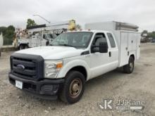 2015 Ford F350 Extended-Cab Enclosed Service Truck Runs & Moves, Body & Rust Damage
