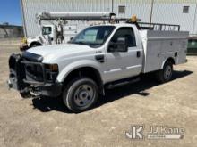 2009 Ford F350 4x4 Service Truck Runs & Moves)(Check Engine Light On, ABS Light On