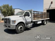 2017 Ford F650 Flatbed Truck Runs & Moves