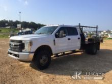 (Byram, MS) 2019 Ford F350 4x4 Flatbed/Service Truck Runs & Moves) (Engine Light On