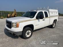 2008 GMC Sierra 2500HD 4x4 Extended-Cab Pickup Truck Runs & Moves) (Check Engine Light On, Body Dama