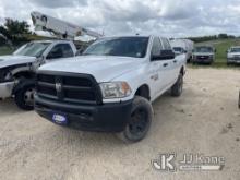 2018 RAM 2500 4x4 Crew-Cab Pickup Truck Runs & Moves) (Bad Motor-Needs Replaced, Check Engine & Stab