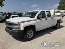 2016 Chevrolet Silverado 1500 4x4 Extended-Cab Pickup Truck Runs & Moves) (Jump to Start, Cracked Wi