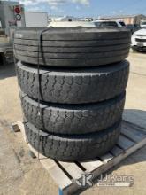 (3) Drive Tires w/ steel rims 10R22.5