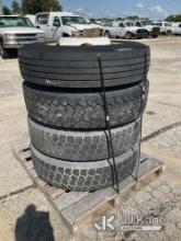 (1) Steer Tire w/ steel rim 10R22.5