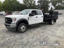 2020 Ford F550 4x4 Crew-Cab Flatbed Truck Runs & Moves