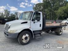 2008 International 4300 Flatbed Truck Not Running, Condition Unknown, Rear Axle Issues, Paint Damage