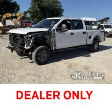 2017 Ford F250 4x4 Crew-Cab Pickup Truck Runs & Moves) (Wrecked, Jump To Start, Runs Rough, Body Dam