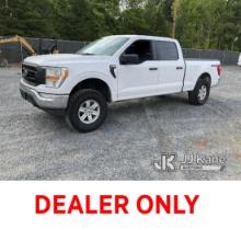 2021 Ford F150 4x4 Crew-Cab Pickup Truck Runs & Moves) (Seller States: Burns 5 Quarts Of Oil Every 1