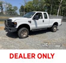 2009 Ford F250 4x4 Extended-Cab Pickup Truck Not Running, Condition Unknown, Body Damage