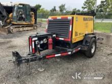 2018 Kaeser M58 Portable Air Compressor, Trailer mtd. Parts off Engine, Not Running Condition Unknow