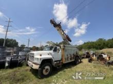 Simon Telelect Commander 92-45, Digger Derrick corner mounted on 1994 Ford F800F Utility Truck Runs,