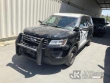 2018 Ford Explorer AWD Police Interceptor Sport Utility Vehicle Runs & Moves, Interior Is Stripped O