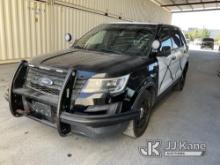 2017 Ford Explorer AWD Police Interceptor Sport Utility Vehicle Runs & Moves, Missing Backseats, Hor