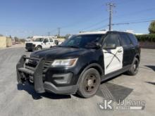 2017 Ford Explorer AWD Police Interceptor Sport Utility Vehicle Runs & Moves, Check Engine Light On