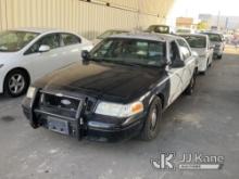 2011 Ford Crown Victoria Police Interceptor 4-Door Sedan, Key J43 Runs & Moves, Interior Missing Par