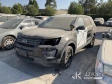 2018 Ford Explorer AWD Police Interceptor Sport Utility Vehicle Not Running, Wrecked, Stripped Of Pa