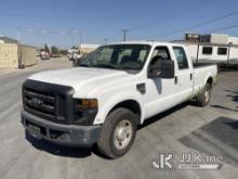 2008 Ford F250 Crew-Cab Pickup Truck Runs & Moves, Check Engine Light On, Air Bag Light On